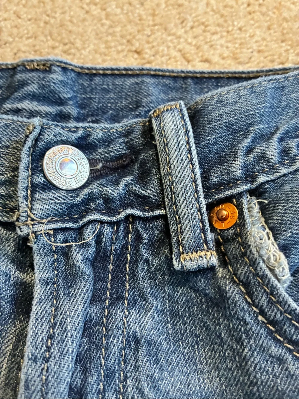 Levi's 550 Relaxed Fit Jeans Youth 14 Slim 25x27 Blue Denim 100% Cotton Vintage